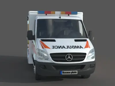 Mercedes Benz Sprinter 516 CDI GSF RTW Krankenwagen Ambulance 3D model