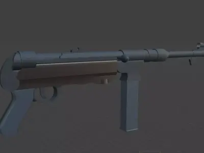 MP-40 low-poly Low-poly 3D model