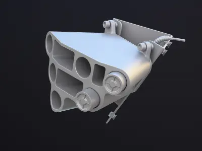  M250 Smoke Grenade Launcher and Storage Box 3D model