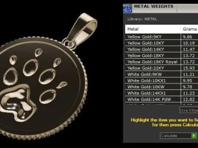 DOG COIN PENDANT Large Size 3D print model