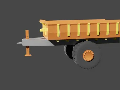 Heavy Loader Trolley - Low Poly Industrial Game Asset Low-poly 3D model