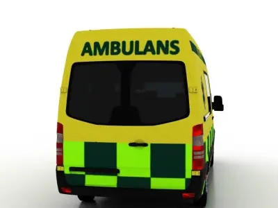 Mercedes Benz Sprinter L2H2 2015 Sweden Ambulance 3D model