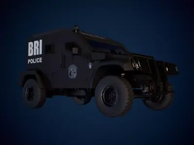 Panhard PVP - BRI Paris Police 3D Model Low-poly 3D model