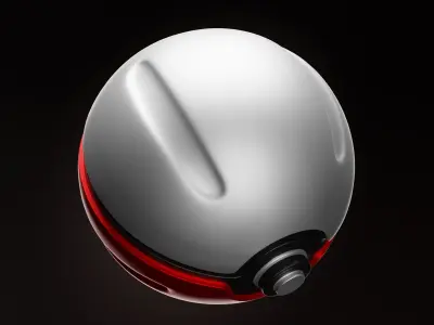 Pokeball Low-poly 3D model purchase