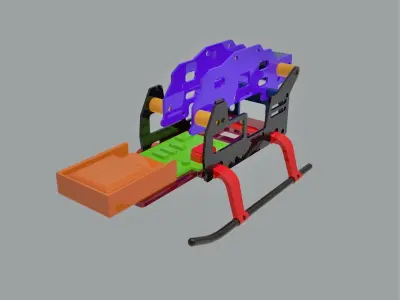 Rc Helicopter Low-poly 3D model purchase