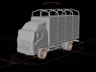 Faw Tiger V Box Truck 3D model