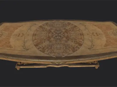 Antique Table Low-poly 3D model