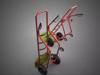 HAND TRUCK HANDTRUCK PALLET FOLDING FOLDABLE FOLD PLATE FORK TOE 3D model