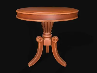 Coffee Table Antique Stylized Low-poly 3D model