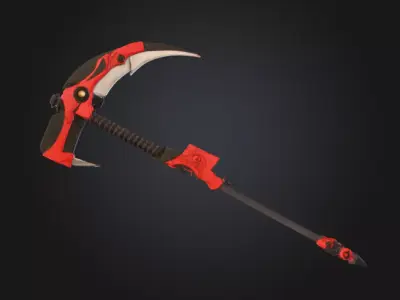 Mobile legends Ruby weapon Scythe  Low-poly 3D model