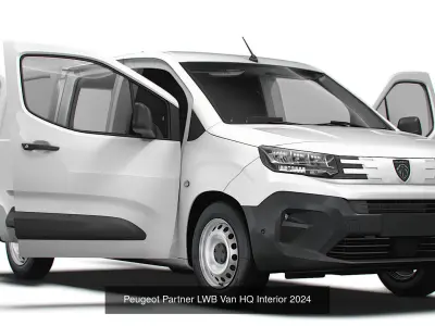 Stellantis Small Van HQ Interior LWB 2024 3D Model Collection 