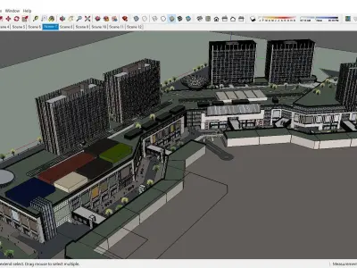 Sketchup Commercial Complex 165 3D model