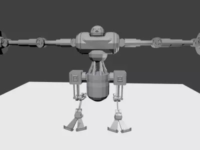 Battle-Mech robot Free 3D model
