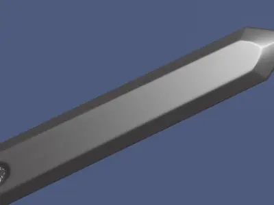 Classic Sword Low-poly 3D model