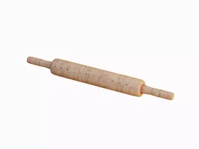 Wooden Rolling Pin 02 Low-poly 3D model