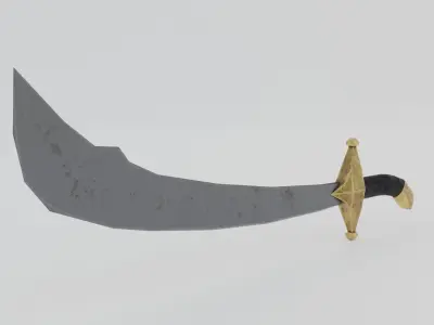 Sword Arabic Low-poly 3D model