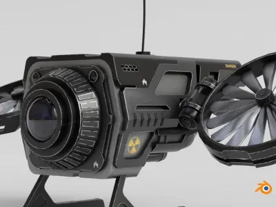 Sci Fi Military Robot Drone Concept 3D model
