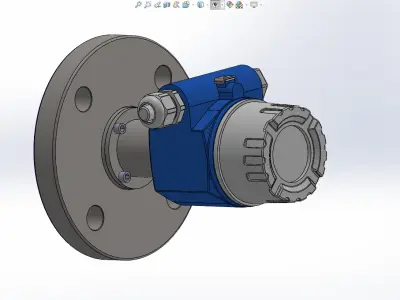 3D model of Absolute Gauge Pressure Cerabar PMC51 Endress Hauser Free low-poly 3D model