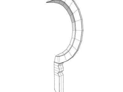 Garden sickle 3d model   3D model