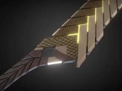 Mechanical Sword Low-poly 3D model