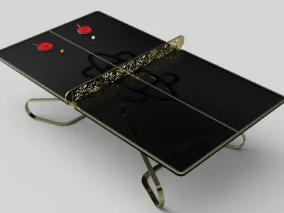 Ping Pong Table Set 3D model