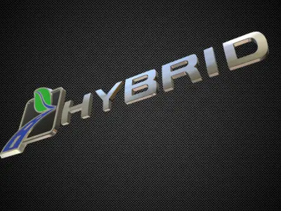 hybrid logo 3D model