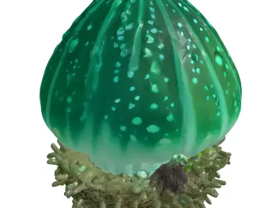 Bioluminescent Fantasy Plant 3D model