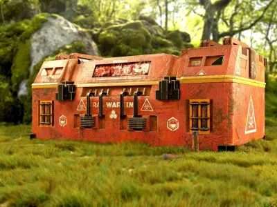 sci-fi chest  storage virus box storage Free 3D model