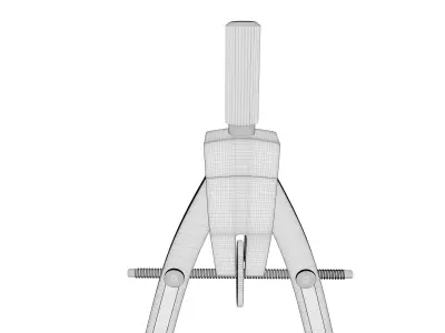 Compass for drawing circles 3D model