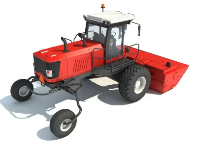 Swather Windrower Combine 3D model