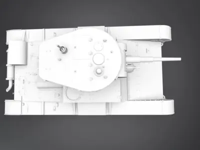 T26 tank scale model 3D print model