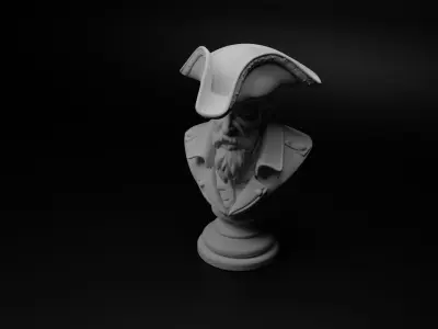 Pirate Bust Chess 3D print model