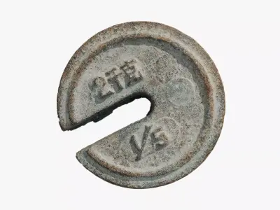 Anydrafts Rusty metal weight 03 Low-poly 3D model