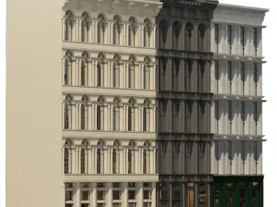 Architectural facades 3D model