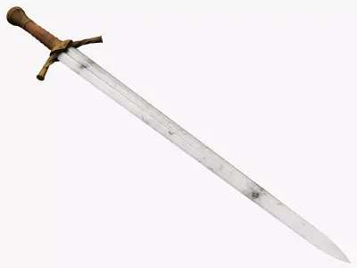 Medieval weapons Low-poly 3D model 8