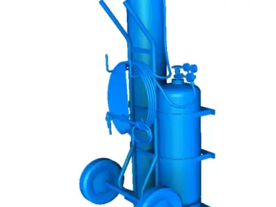 carrinho de oxicorte 3D model