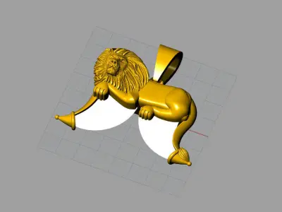 lion claw antique necklace 3D print model