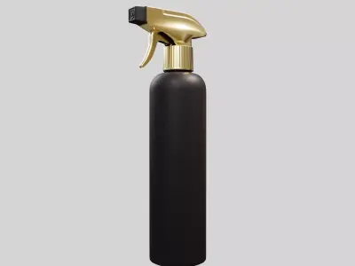 Water spray black Low-poly 3D model