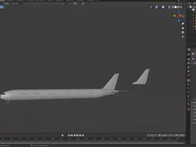 BOEING 777X taster test to my plane 777x Free 3D model