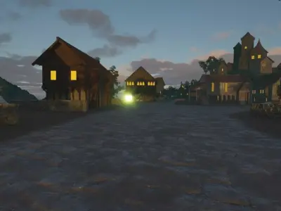 Mystical Mountain Village 3D model