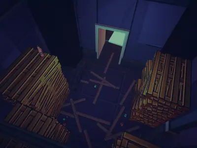 PixelDrift Metro Free - 3D Pixel Art Subway for Boomer FPS VR Free low-poly 3D model
