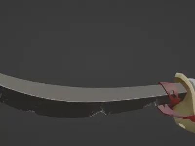 Stylized Pirate Sword Low-poly 3D model