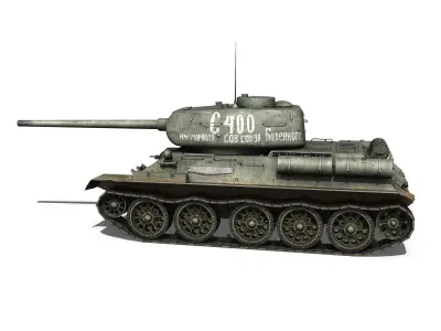 T-34 85 - Soviet medium tank - 400 3D model