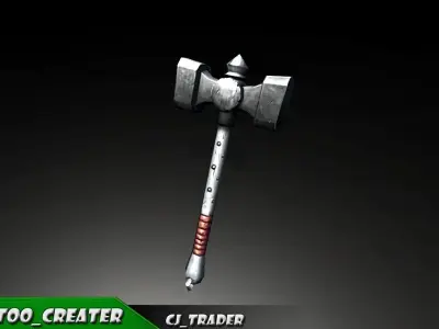 Fantasy Mace Lowpoly 3D Model Low-poly 3D model