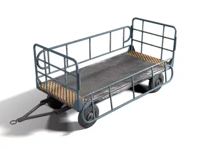 Cart 01 PBR Low-poly 3D model