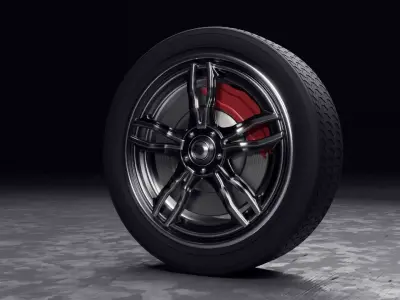 Concept Sports Car Tire Free 3D model