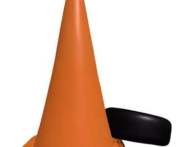 Industrial Traffic Cone Tire 3D model