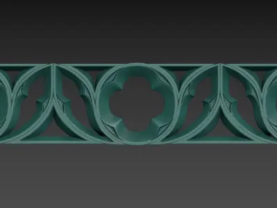 Gothic seamless ornament 05 3D print model