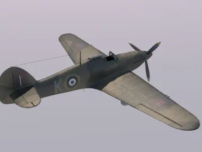 Hawker Hurricane MkIIB 3D model
