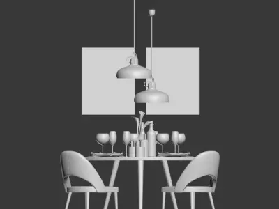 Dinning Set 09 3D model